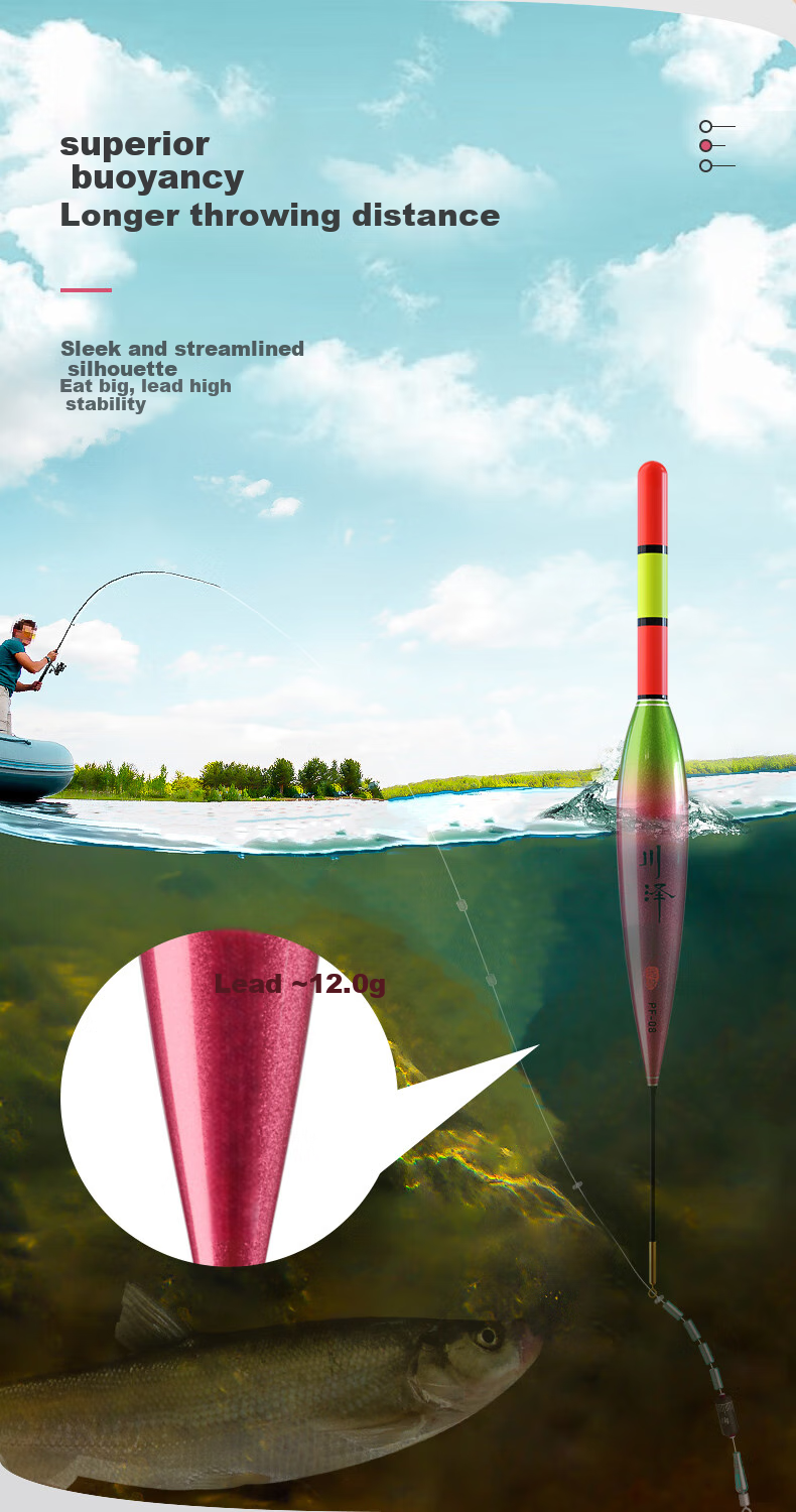 Chuanze Luminous Float for Rock Fishing, Long-Distance Casting, Big Fish, Biting Hook, Color-Changing, Highly Visible Buoy for Bighead Carp And Silver Carp, Electronic Float PF02 3