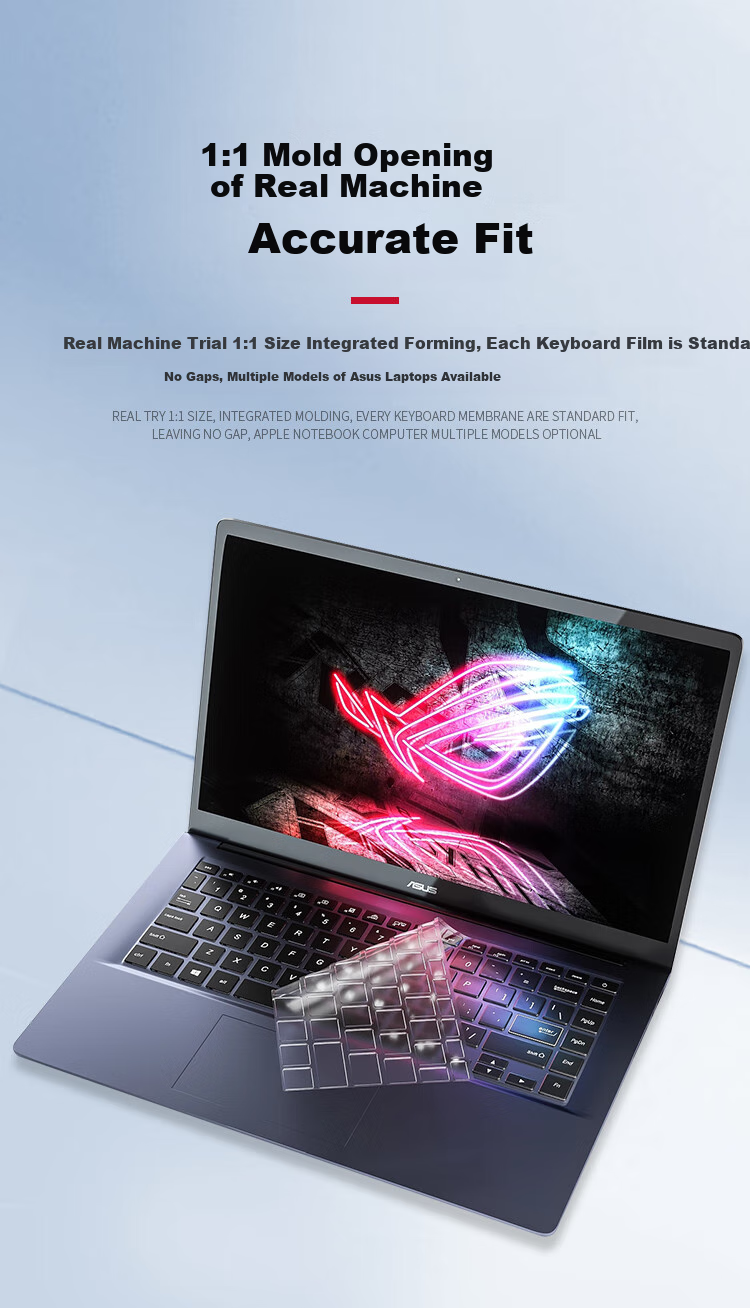 JPLAYER Keyboard Protector for ASUS ROG Phantom 16 (2023 Model), ROG Phantom 15 (2021 Model), ROG Phantom 14 (2024/23/22 Models) - Ultra-Thin Invisible Film, High Transparency, Dust-Proof TPU Protective Cover 1