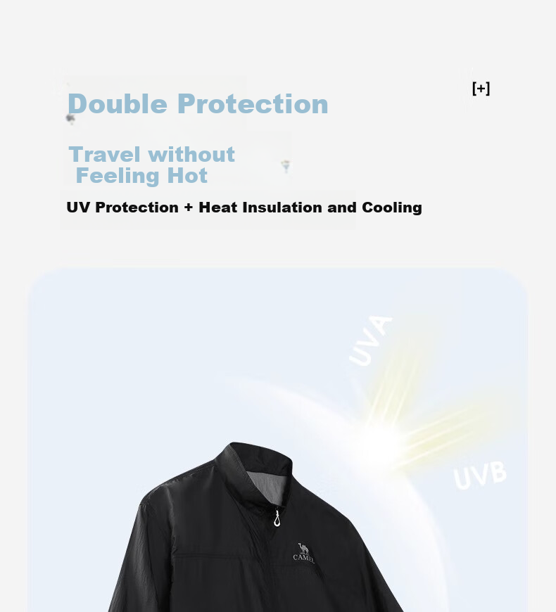 CAMEL Outdoor Sun Protection Jacket for Couples, Spring And Summer Sun-Blocking Breathable Fishing Wear, Quick-Drying UV Protection Coat A15BA45089 10