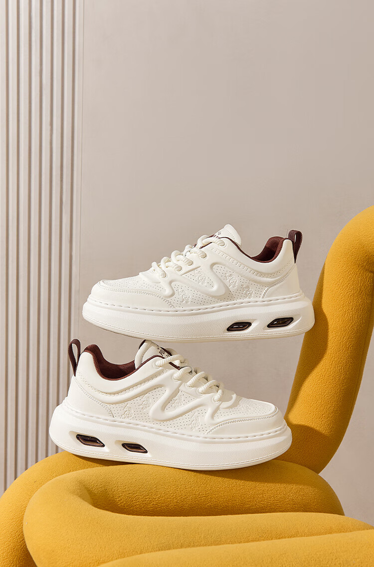 U.S. POLO ASSN. Men's Shoes, 2026 Spring And Summer New Style, Perforated Breathable Sneakers, Versatile White Shoes, High-End Light Luxury Business Casual Shoes 1