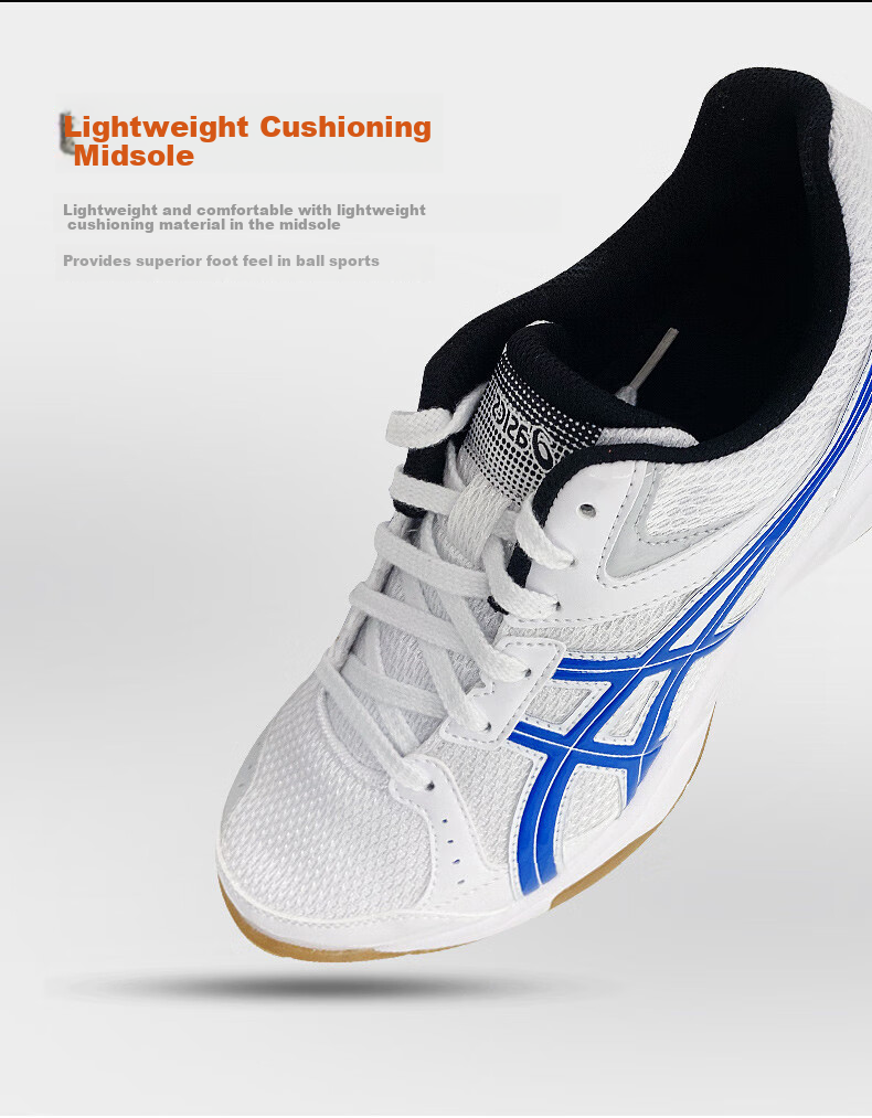Asics Table Tennis Shoes Badminton Shoes Indoor Comprehensive Zhu Lu Series 1053A034 1053A034-106 37 6