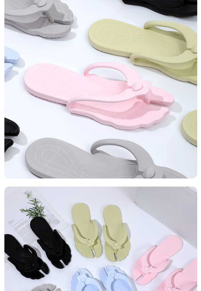 Grace Foldable Travel Slippers, Portable Summer Shower Non-Slip Flip-Flops for Women And Men, Breathable Sandals, Light Blue, Size 42-43 9