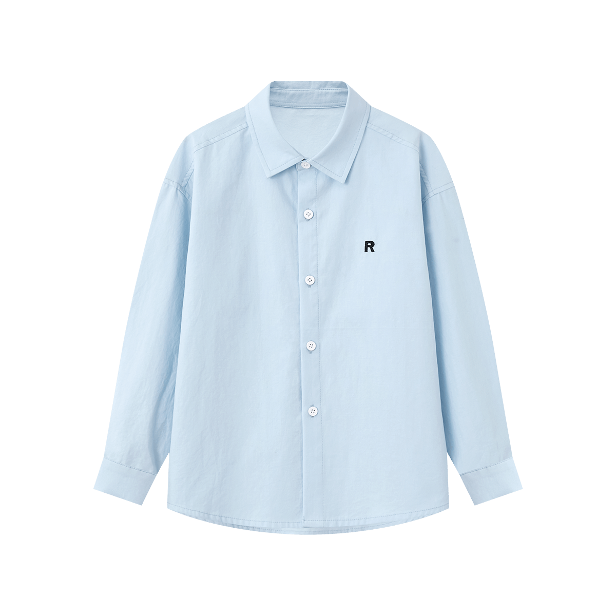 Duoduo Kids Boys Shirt 2025 Spring Autumn Casual Breathable Long Sleeve Simple Korean Style Shirt for Older Children