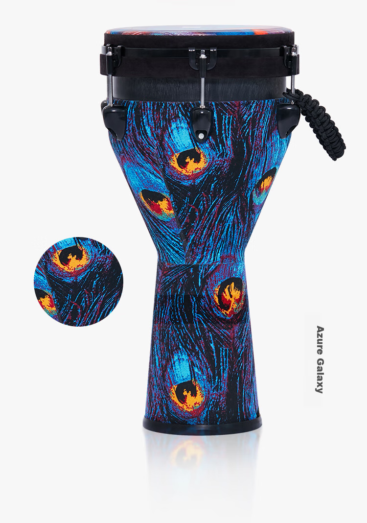 MOSEN 10-Inch Professional African Drum, Carbon Fiber Material Lijiang Hand Drum, Adjustable Tuning Fashion Style Starry Sky Patter 22