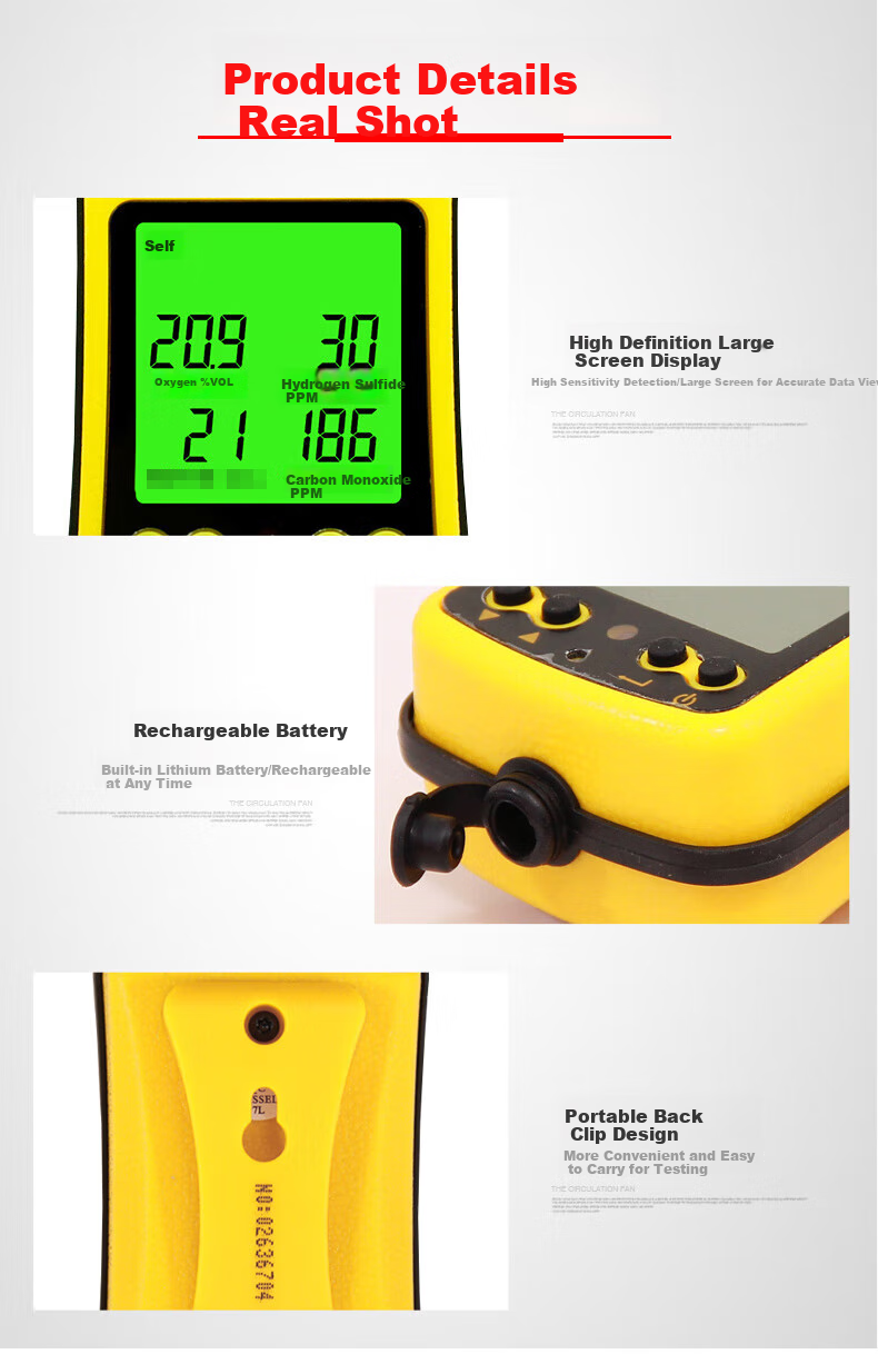 Xima ST8990 Four-In Gas Detector, Pump-Suction Explosion-Proof Gas Alarm, Industrial 18