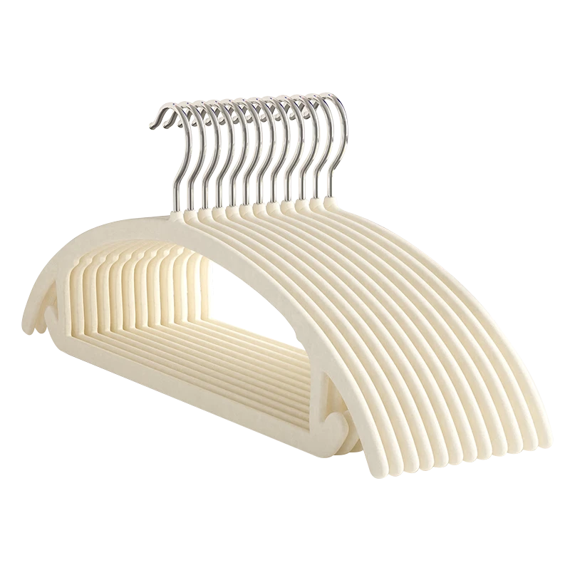 Jiabangshu Non-Slip No-Trace Flocked Hangers 20-Pack Wardrobe Storage Clothes Hangers Clothes Hanger Organizer Specialist Use
