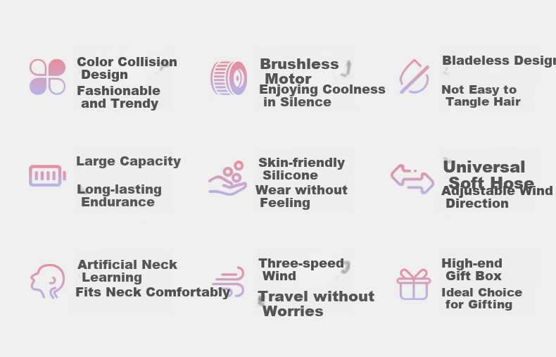 ALittleFlower Neck Fan for Children, Cooling Neck Fan 2026 New Model with Ultra-Long Battery Life, Quiet Operation, Ultra-Lightweight, Temperature Reduction, Foldable Mini Neck-Hanging Small Fan, Ideal Choice for Students during Summer Vacatio 2