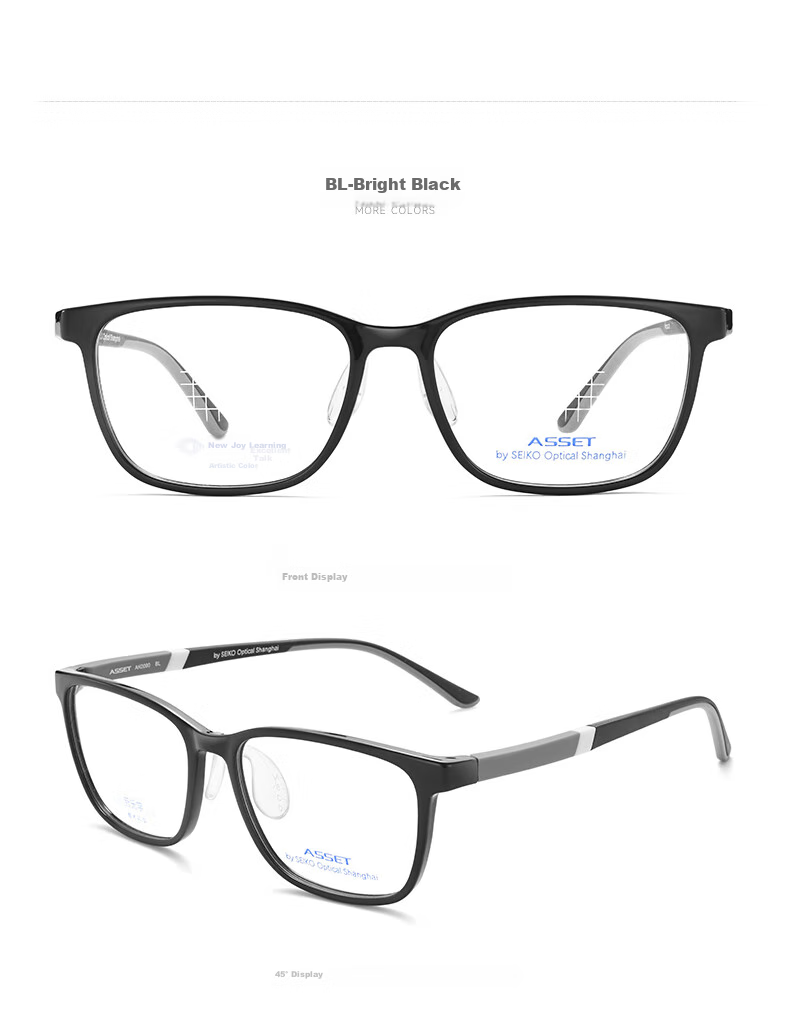 SEIKO Back-To Season ASSET Series Eyeglass Frames, Selected Youth Student Myopia Glasses Frame AK0090 BL 53mm 13