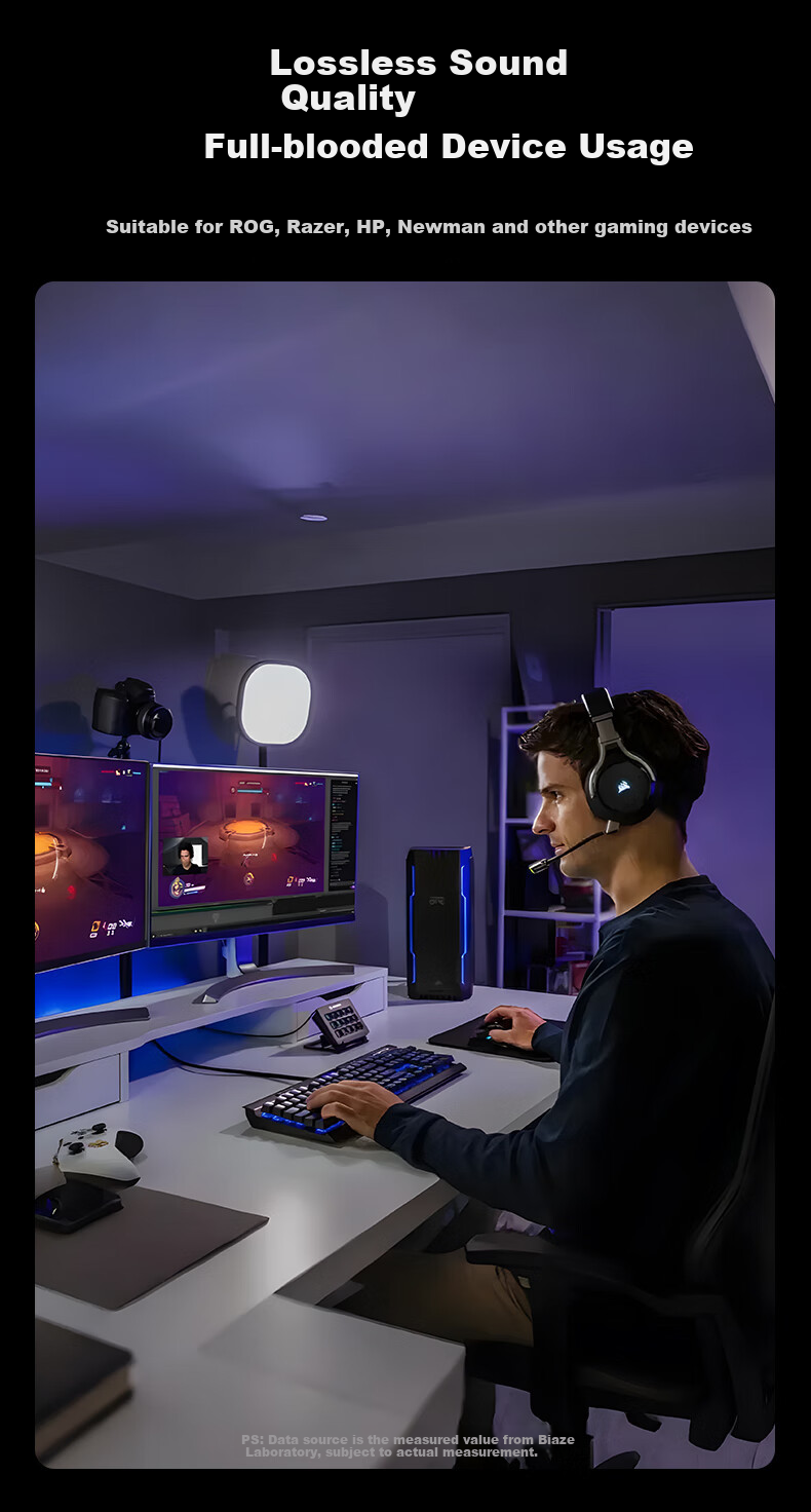 BIAZE [96KHZ/DAC Chip] USB to 3.5mm External Sound Card Headphone Microphone Two-In Converter Audio Adapter for Computer PS4/5 to Connect Speakers 7