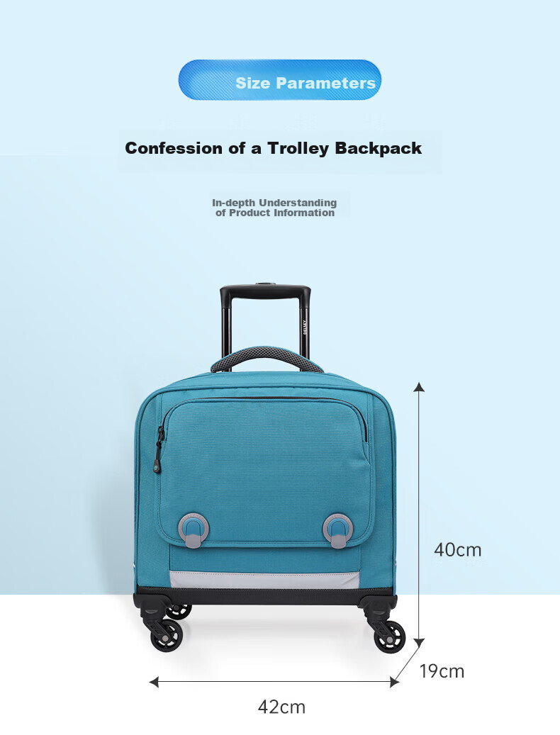 DELSEY Large Capacity Backpack for Men And Women, Ergonomic Spine Protection, Suitable for Grades 1-3 Elementary School Students And Children, with Trolley Handle 7