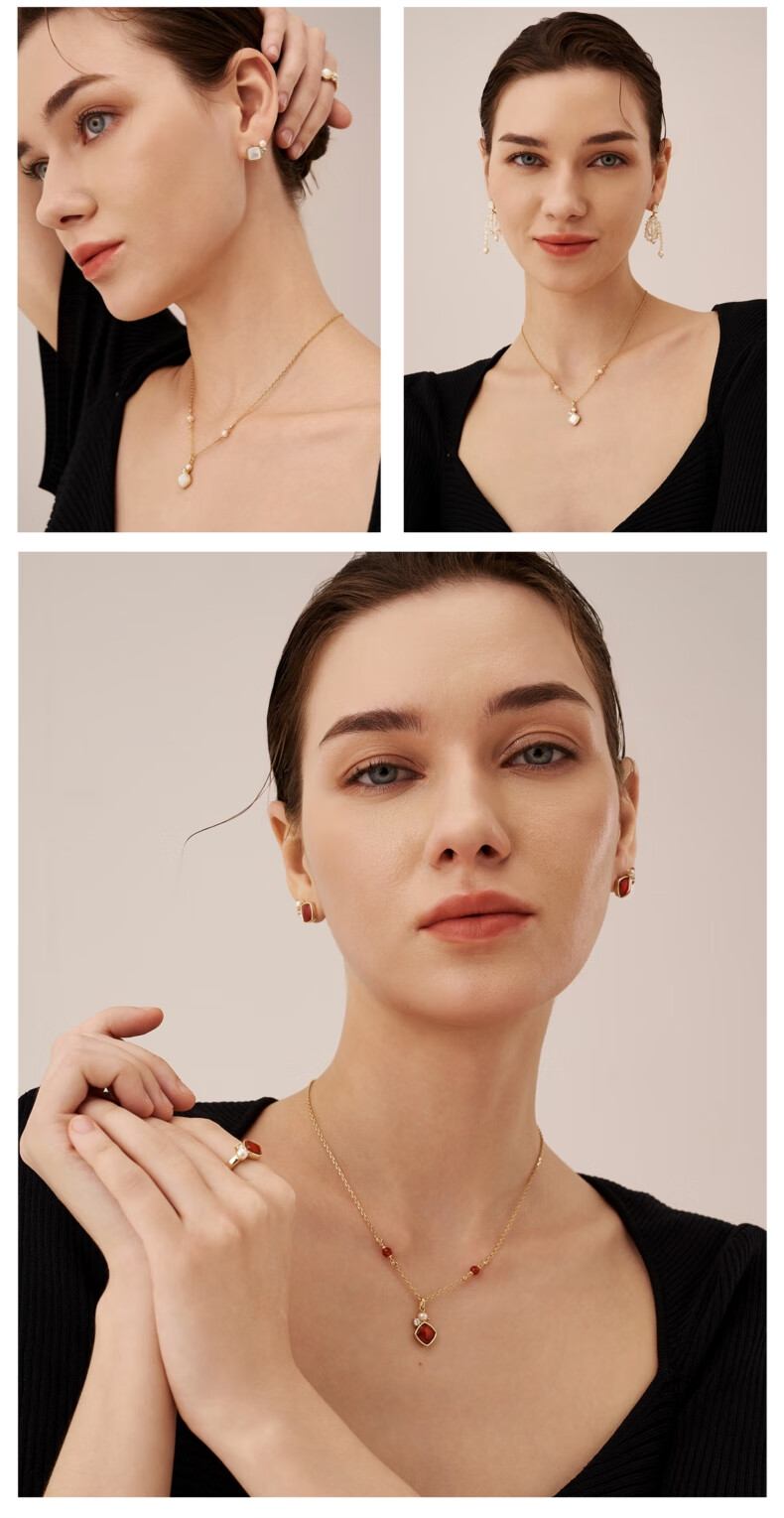 Amber Lollipop Jewelry Necklace, Women's Pendant, Light Luxury Neck Chain, Valentine's Day Birthday Gift for Girlfriend Or Wife 4