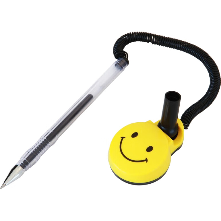 Гелевая ручка TANGO Smile Pen, 0.5 мм, черная, настольная, с креплением для стола, офисная канцелярия