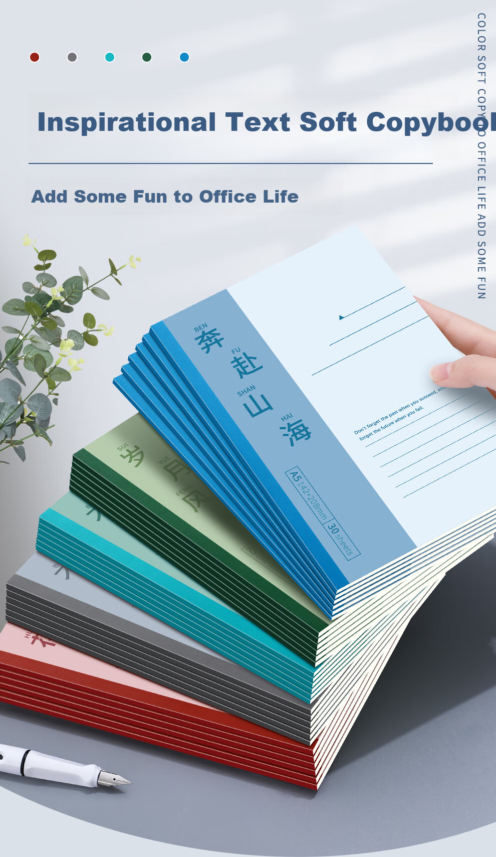 Faramon 10-Pack B5/30 Sheets Wirebound Soft Cover Notebooks, Meeting Minutes Books, Work Journals, Office Stationery Supplies 1