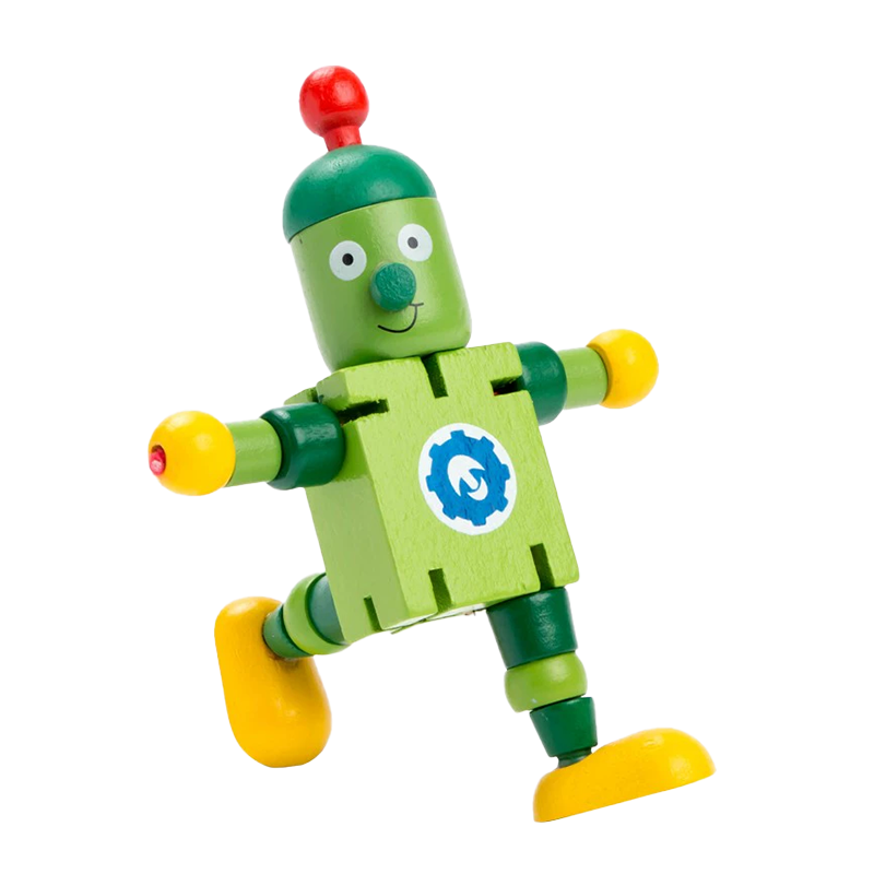 Bailishuang Children's Transforming Robot Toy, Wooden Educational Toy for Hands-On Training And Birthday Gifts, Set of 4