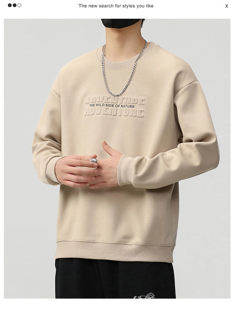 JEEP SPIRIT Men's Sweatshirt, Long Sleeve T-Shirt, Men's Jacket, Autumn And Winter Menswear, American Trendy Base Layer, Casual Top 7