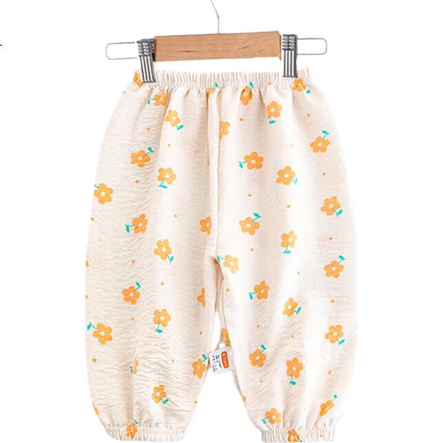 Детские штаны Babyprints от комаров, летние повседневные штаны для улицы, тонкие штаны-фонарики с эластичными манжетами, универсальный стиль, цветочный узор, размер 130