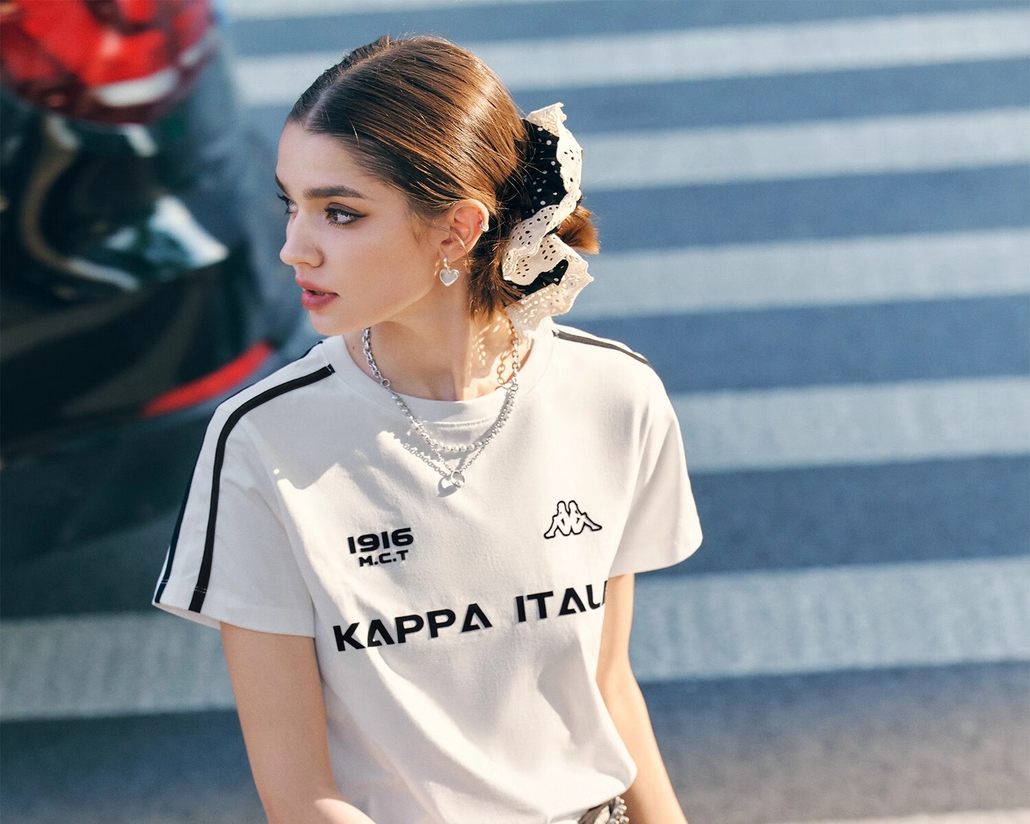 Kappa Back-to-Back Women's Sports Short Sleeve 2026 New Summer Pure Cotton Breathable T-Shirt Running Top K0F42TD22D 1