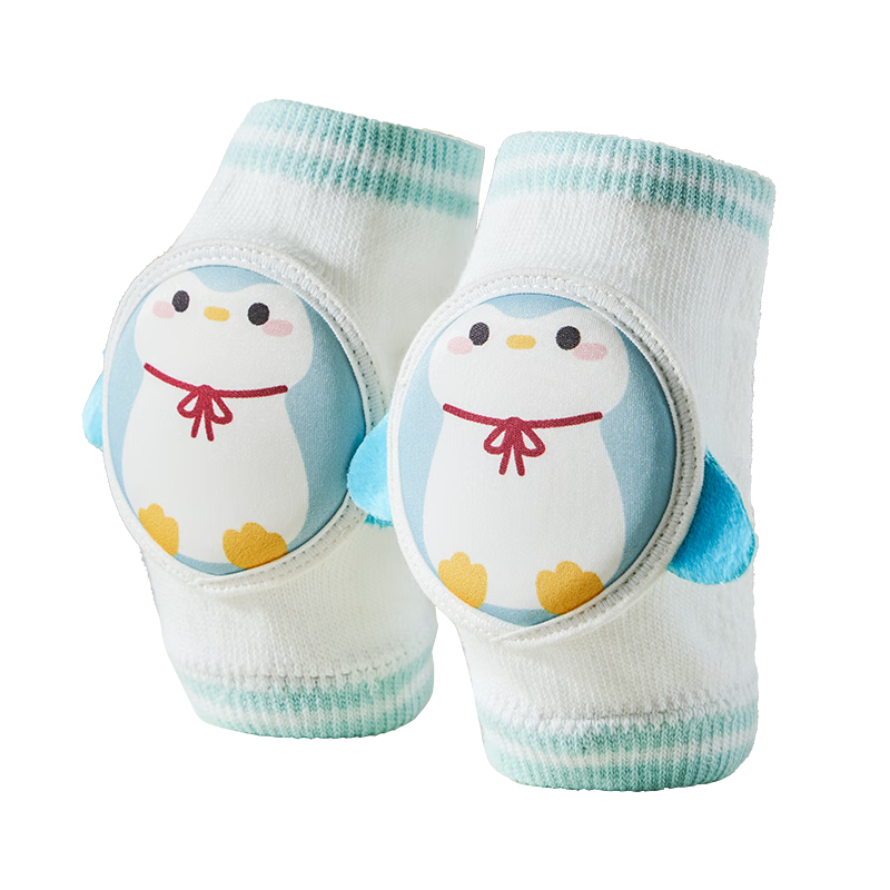 OUYUN Baby Knee Pads Toddler Crawling Anti-Fall Knee and Elbow Protectors Naughty Dinosaur + Cute Penguin