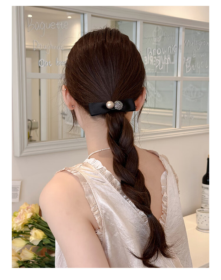 CHIMERA Small High Crown Hair Clip with Half Bun Bow Knot Spring Clip for Women Girls Birthday Gift 7