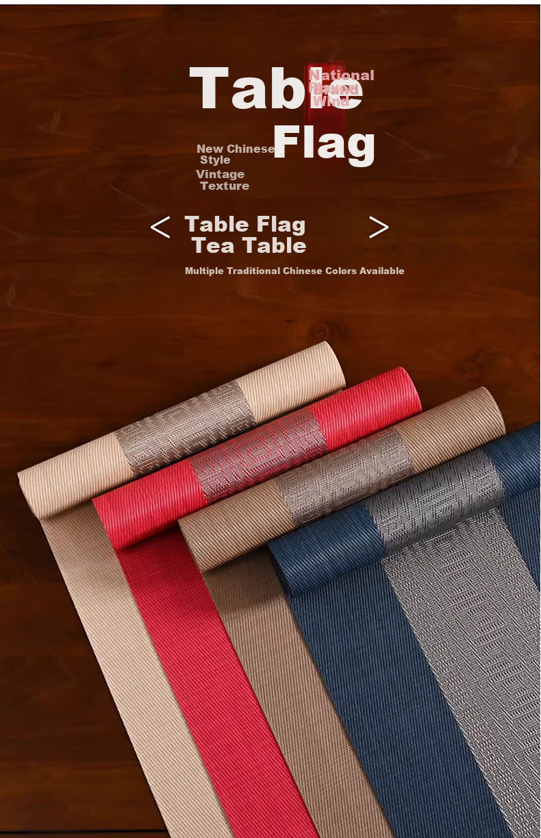 AVIVI New Chinese-Style Table Runner, Coffee Table Cloth, Zen-Style Tea Mat, Waterproof Tea Pad, Dining Table Mat, Long Tea Table Cloth, 30*240 Meters, Zha 1