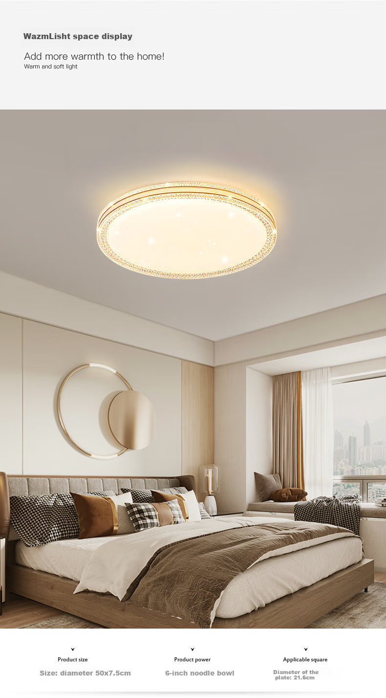 MICOE LED Ceiling Light Luxury Eye-Care Light Source for Living Room Bedroom Dining Room 23