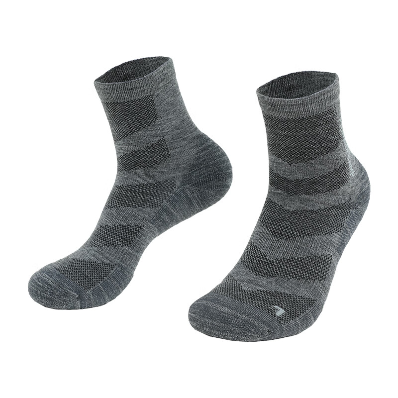 Toread Outdoor Men's Merino Wool Antibacterial Odor-Resistant Breathable Moisture-Wicking Mid-Calf Hiking Sports Socks