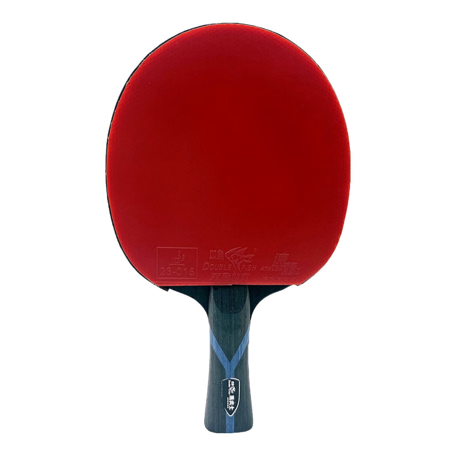DOUBLE FISH Table Tennis Paddle Black Warrior 6-Star Competition Level Single Paddle Professional Shakehand Penhold Beginner Racket 6-Star Shakehand Paddle
