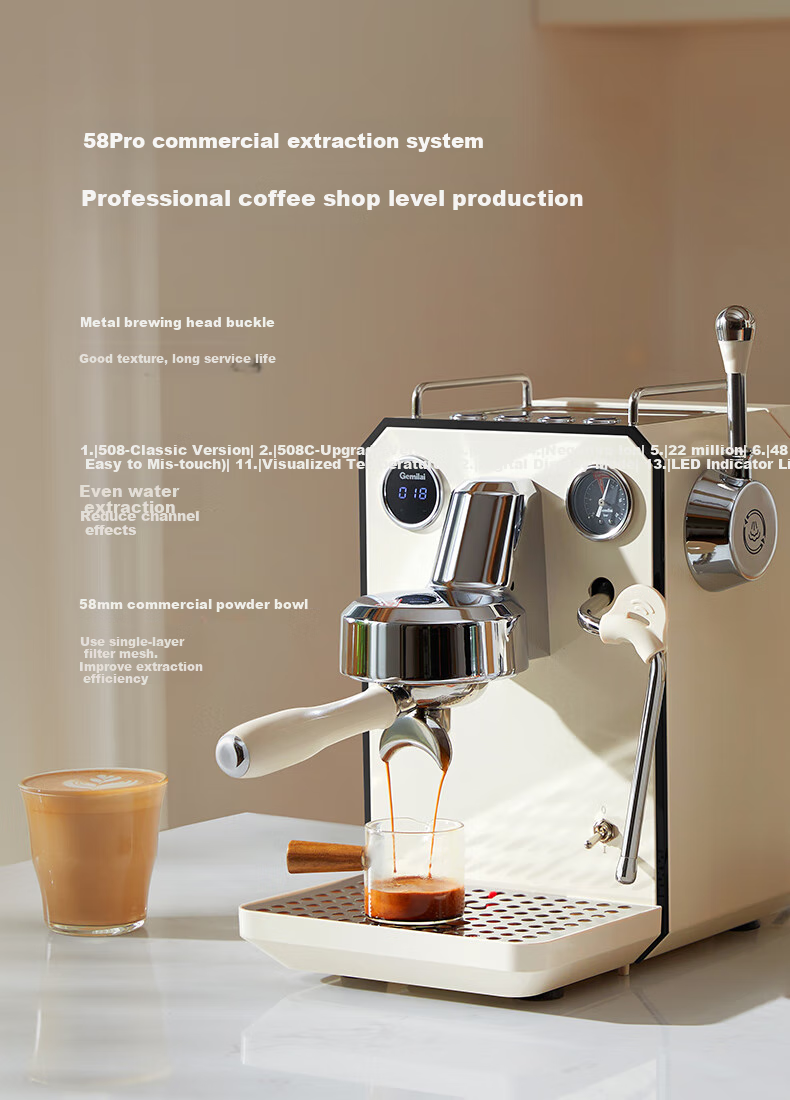 GEMILAI Owl G3006 Coffee Machine, Home Semi-Automatic Coffee Maker, Small Appliance for Americano And Espresso 9