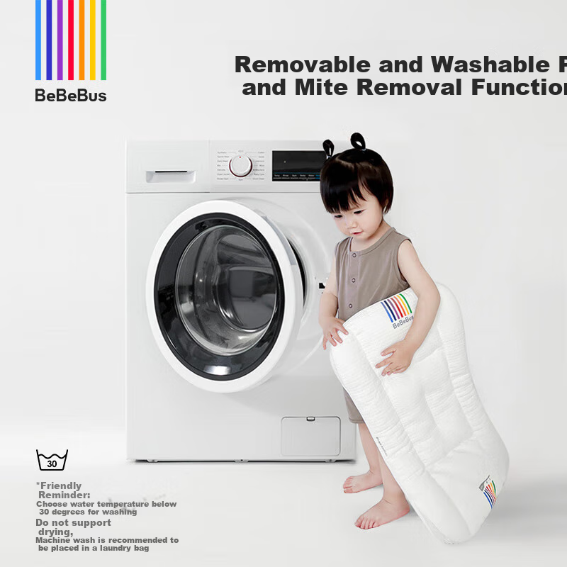 Bebebus Children's Pillow for Ages 10 And Up, Youth Pillow with Separate Neck And Spine Support, Breathable And Washable, Suitable for Elementary School Students
