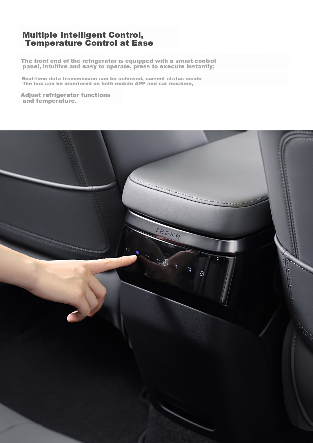 Jike Car Refrigerator, Jike 7X Exclusive Dual-Effect Temperature Control Smart Operation Long-Term Freshness Preservation, Black And Gray Color 7