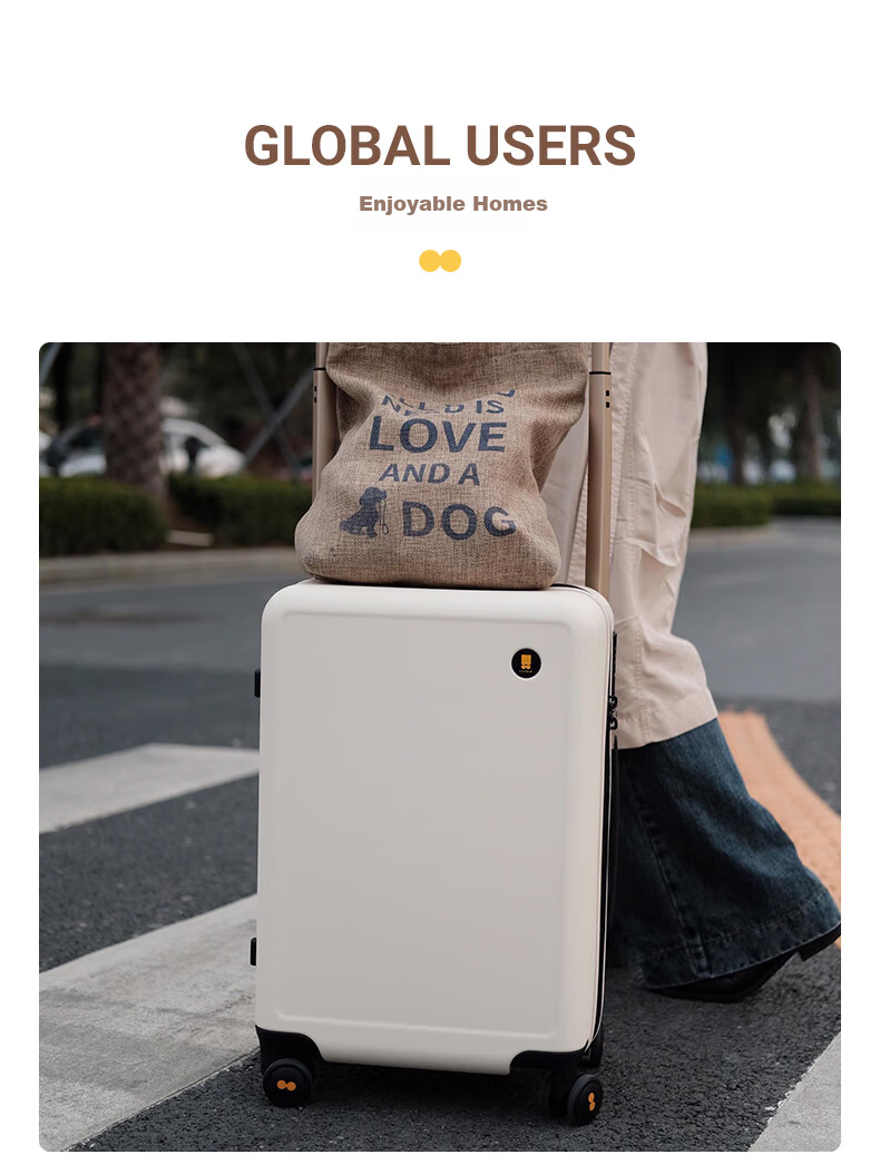 LEVEL8 Suitcase with Wide Handle, Travel Luggage for Men And Women, 28-Inch Large Capacity Password Lock Suitcase with Spinner Wheels, Yuexiangjia Series, Apricot Color 14