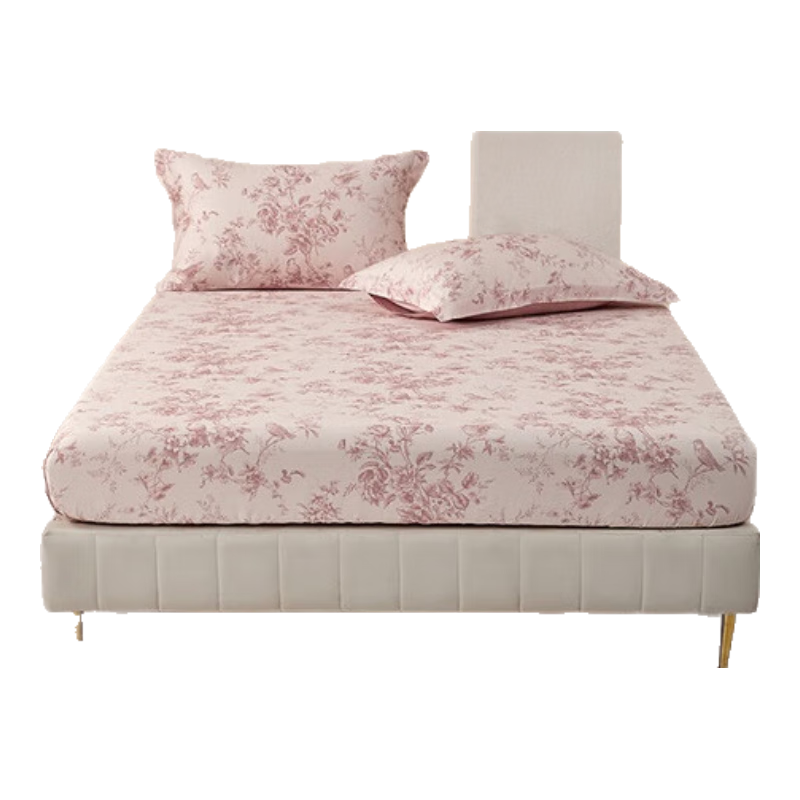 Shuixingjiafang Pure Cotton 100% Cotton Mattress Cover with 60-Count Long-Staple Cotton Sateen, Class A Antibacterial Dirt-Proof Protective Cover, 150x200