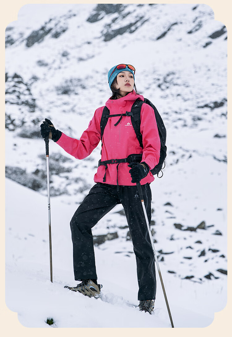 Pioneer Camp Women's Three-In Jacket with Fleece Inner Layer, Outdoor Hiking Mountaineering Coat, Windproof Waterproof Warm Hardshell Jacket 3