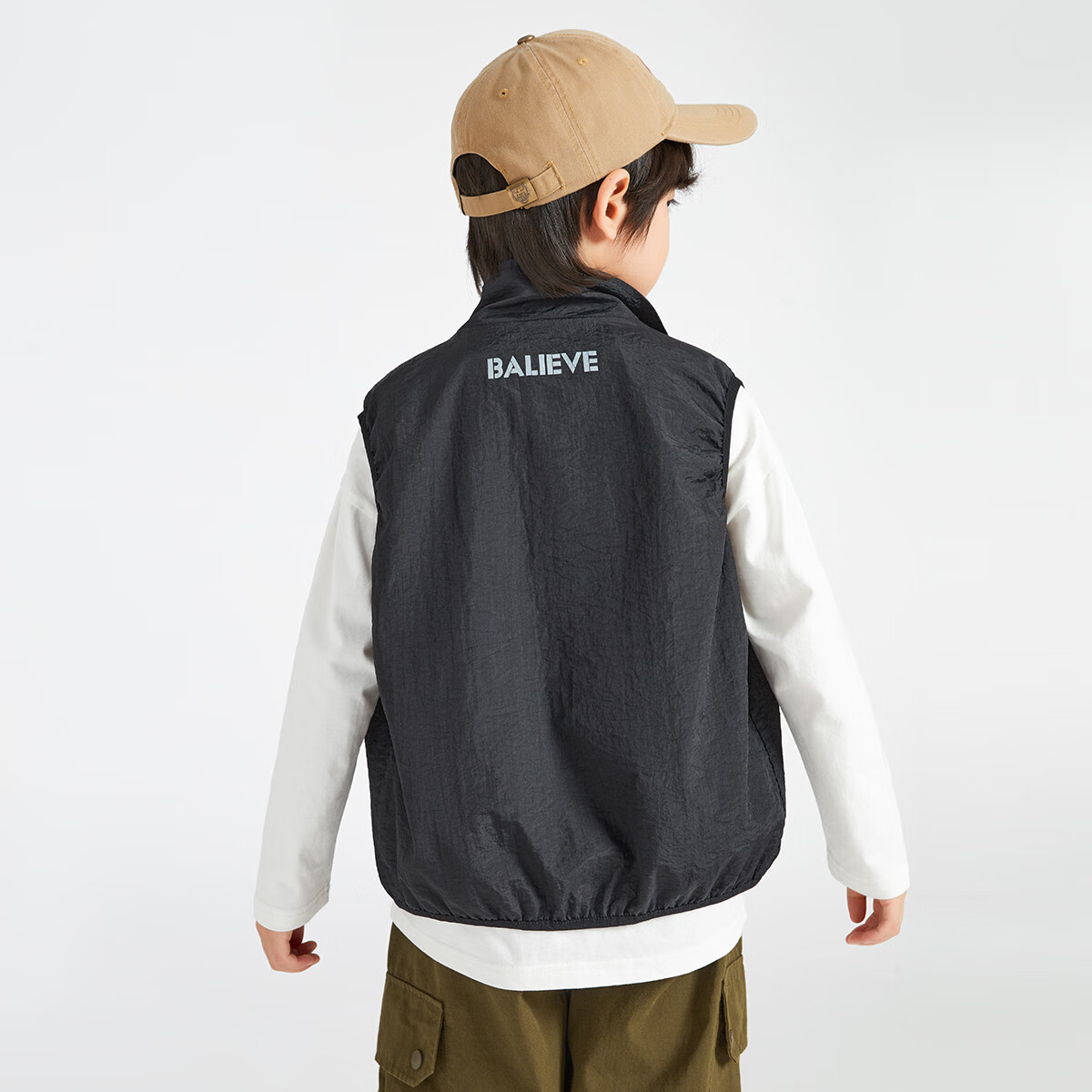 Duoduo Boys Workwear Vest 2025 Spring Autumn Children's Outdoor Functional Style Waistcoat Stylish Jacket for Older Kids