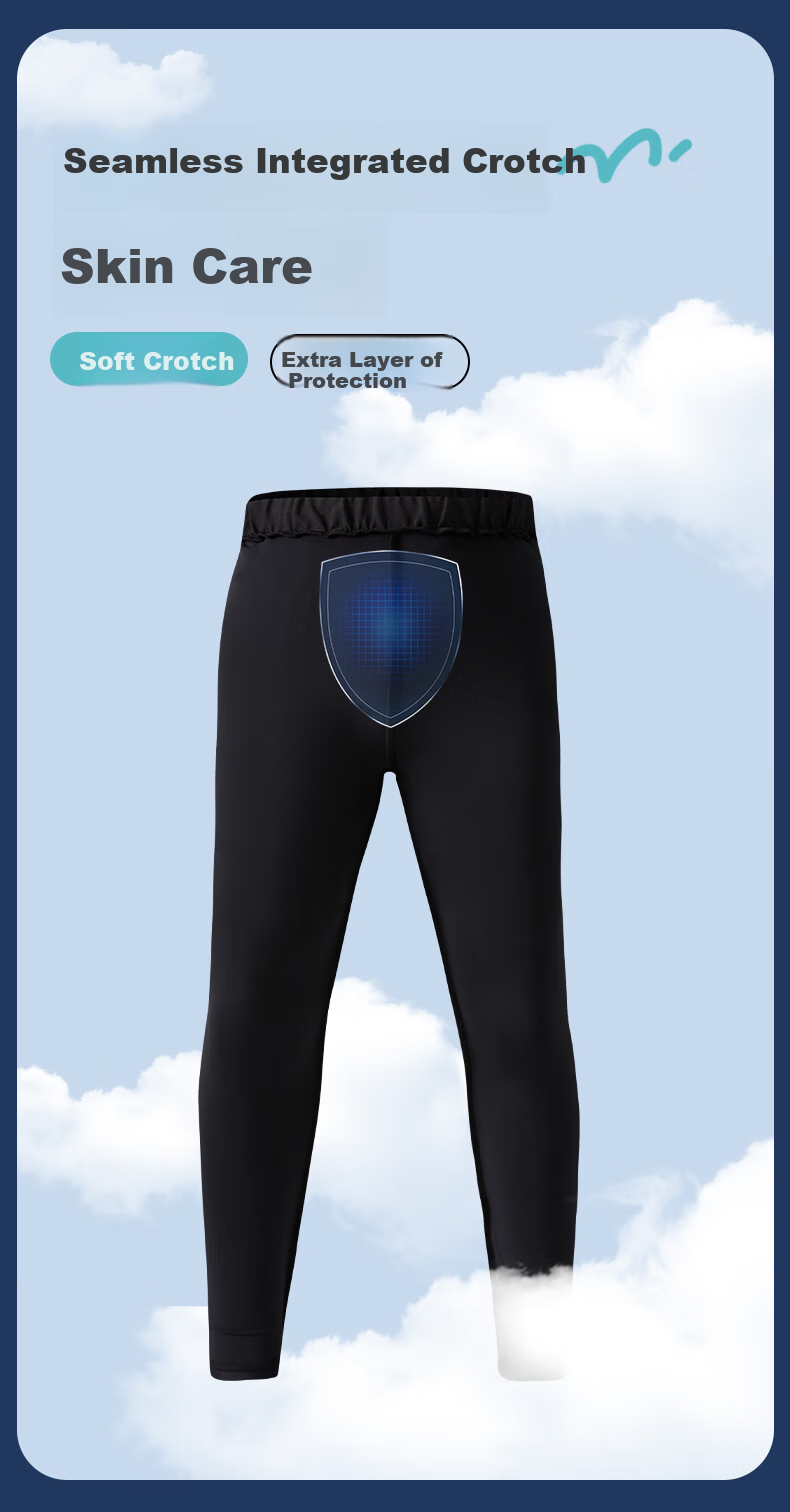 Li-Ning Children's Two-Piece Swimsuit, Boys' Long-Sleeve And Long-Pants Set, for Older Children And Teenagers, Sun Protection, for Ages 12-16, Hot Spring Swimwear 7