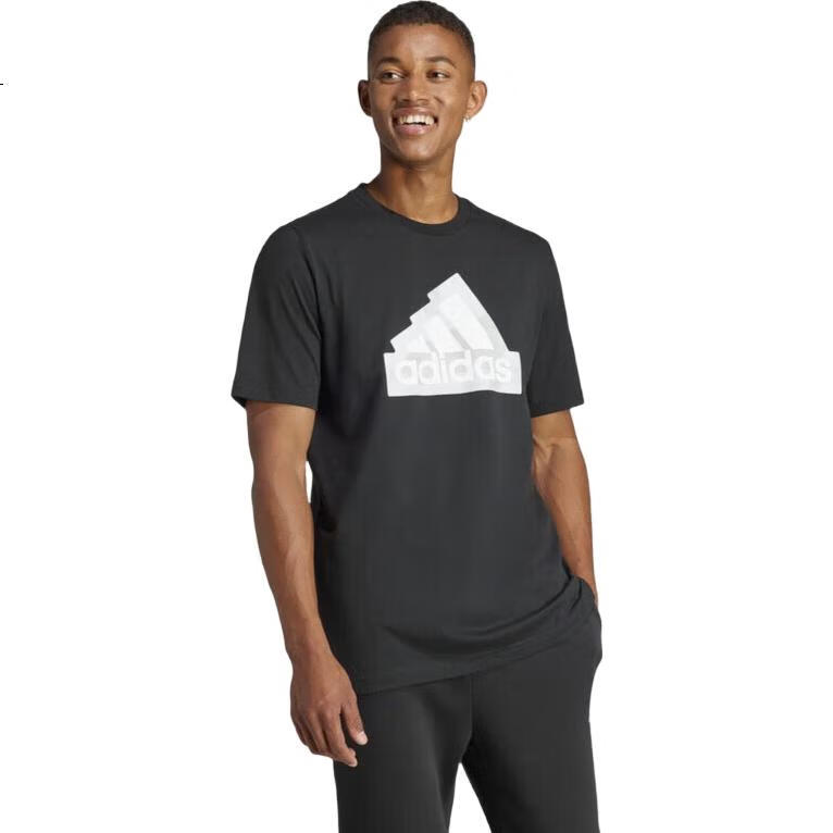 Adidas Men's Summer Fashion Round Neck Sports Casual Short-Sleeve T-Shirt IS2855