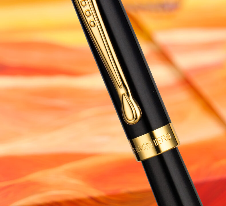 HERO Graduation Gift Fountain Pen Huaxia Land Danxia Series Luxury Business Gift Men Women Birthday Signature Ink Notebook Gift Box Siyeblack 8