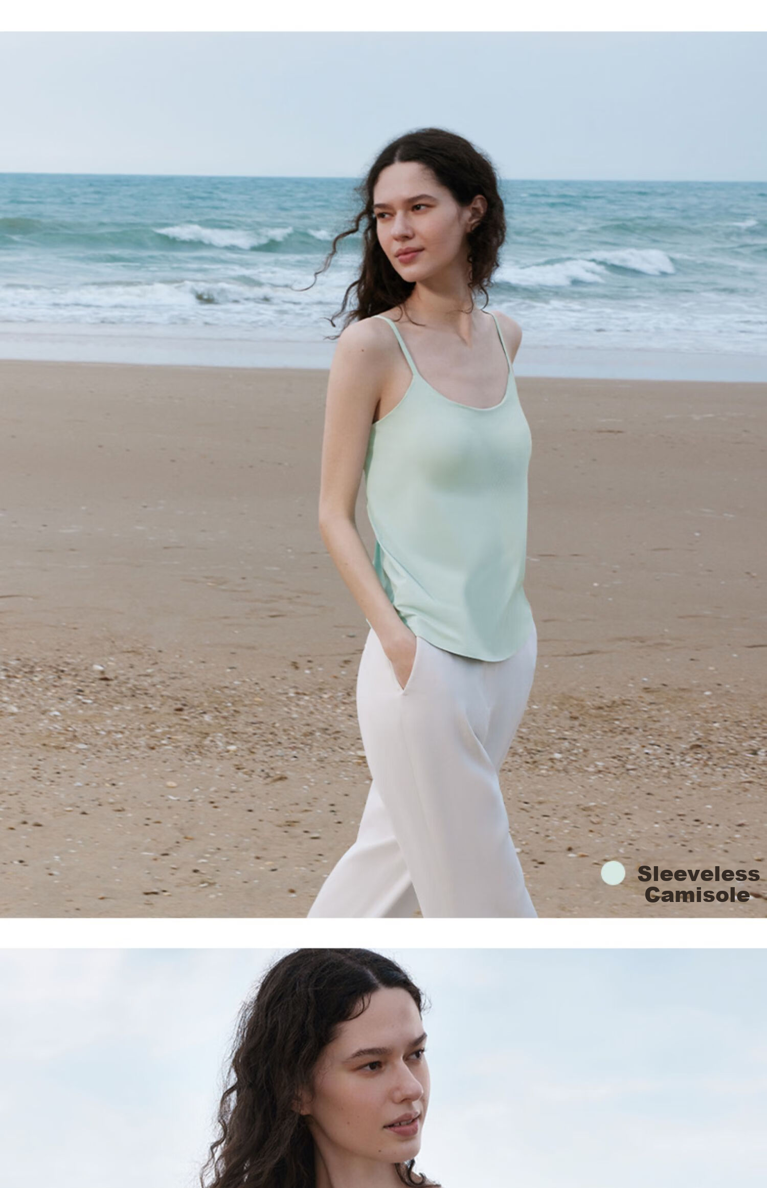 Ubras Liu Wen Same Style Mint Cooling Strap Tank Top for Women, Breathable One-Size Underwear, Upgraded Version, Ripple Blue 18