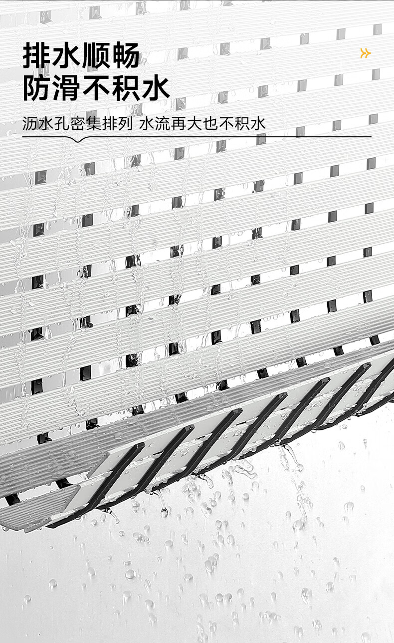 Baineng Bathroom Non-Slip Bath Mat Shower Mat Toilet Floor Mat Elderly Anti-Slip Bathing Mat White 43x67cm 3