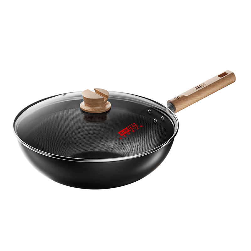 Zhongkang Titanium-Free Coating Non-Stick Iron Frying Pan 32cm for Home Use Compatible with Gas Stove and Induction Cooker