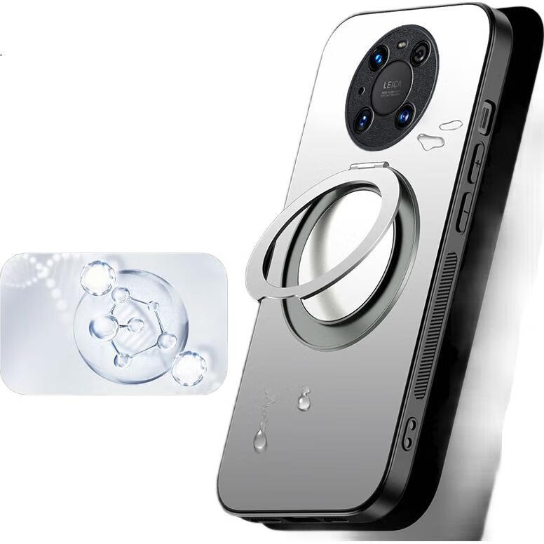 Противоударный чехол HOLDZU Pivot Case для Huawei Mate40/Mate40E, черный, с магнитным держателем, противоскользящий, с защитой от отпечатков пальцев