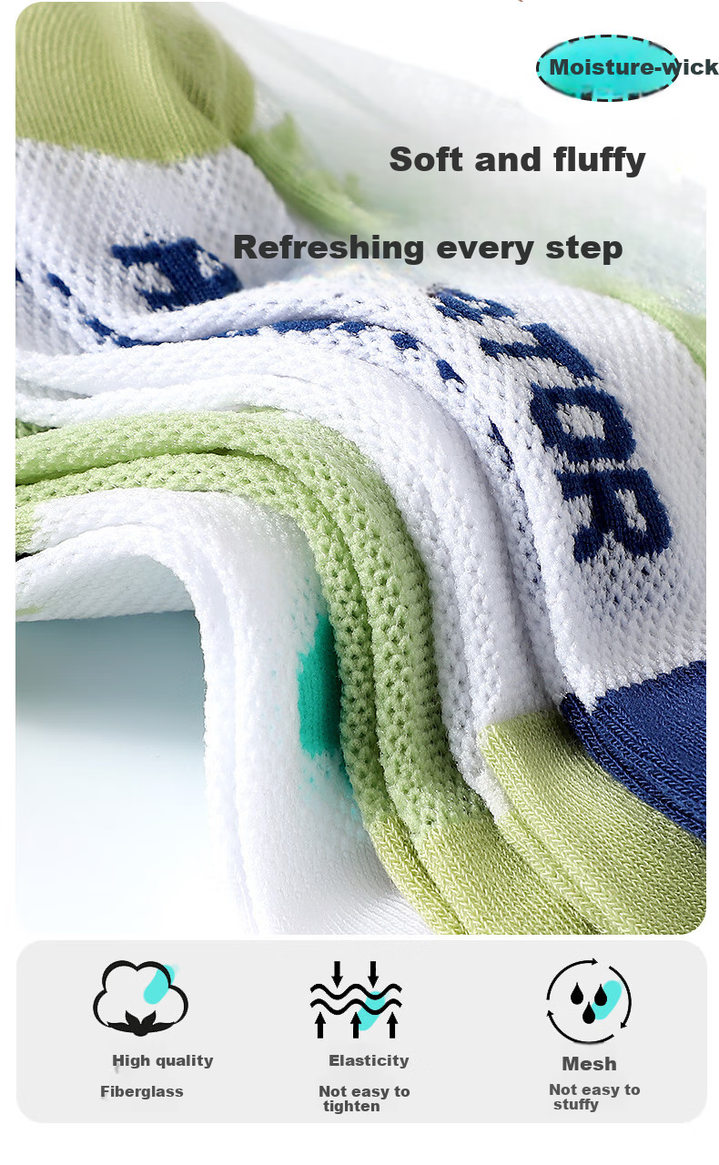 LangSha Children's Socks for Boys, Summer Ultra-Thin Breathable Crystal Socks, Glass Silk Ice Silk Mesh Short Socks for Older Boys 5
