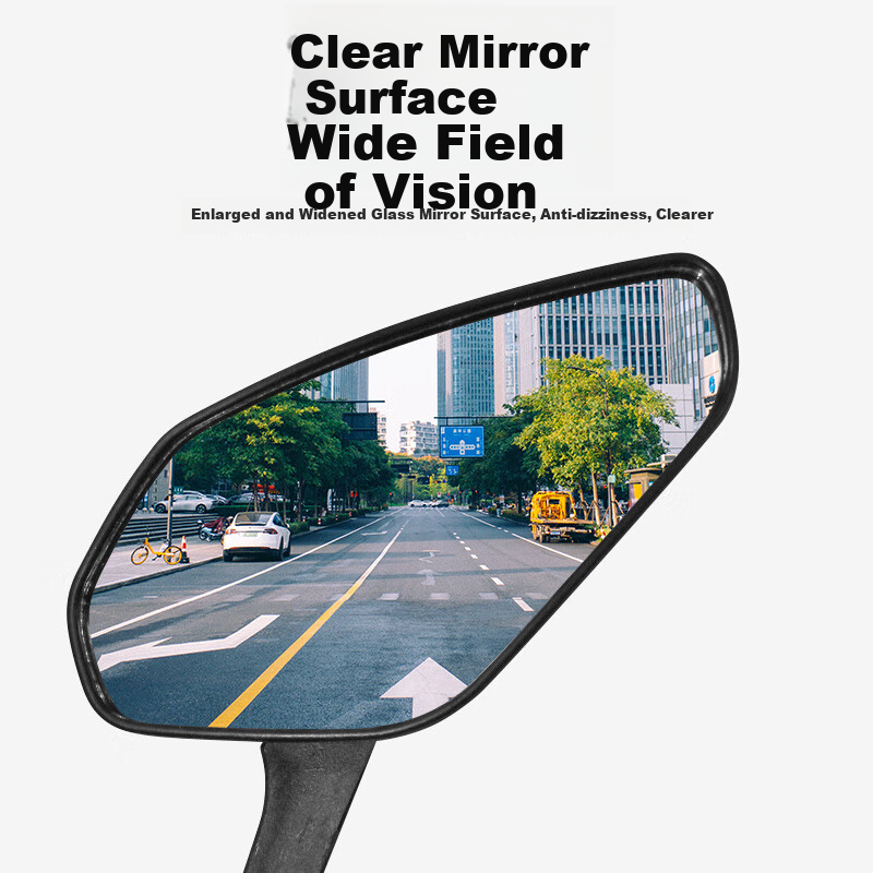 Chexiaocheng Electric Vehicle Rearview Mirror, Universal Motorcycle Rearview Mirror, Electric Scooter Wide-View Reversing Mirror, Convex Mirror with Mirror Mount