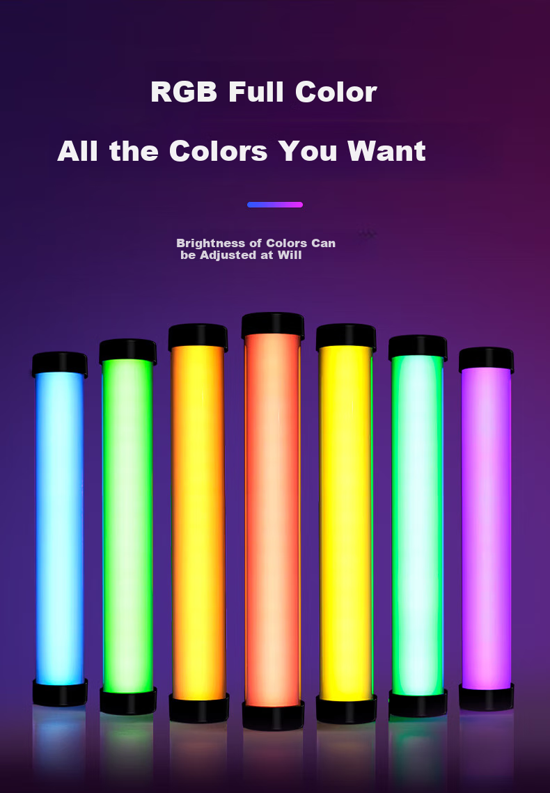 Jimantu Magnetic Rechargeable LED Handheld Light Stick for Outdoor Portable Video Shooting, Night Scene Portrait Photography, Beauty Enhancement, Live Streaming Atmosphere Soft Light 4
