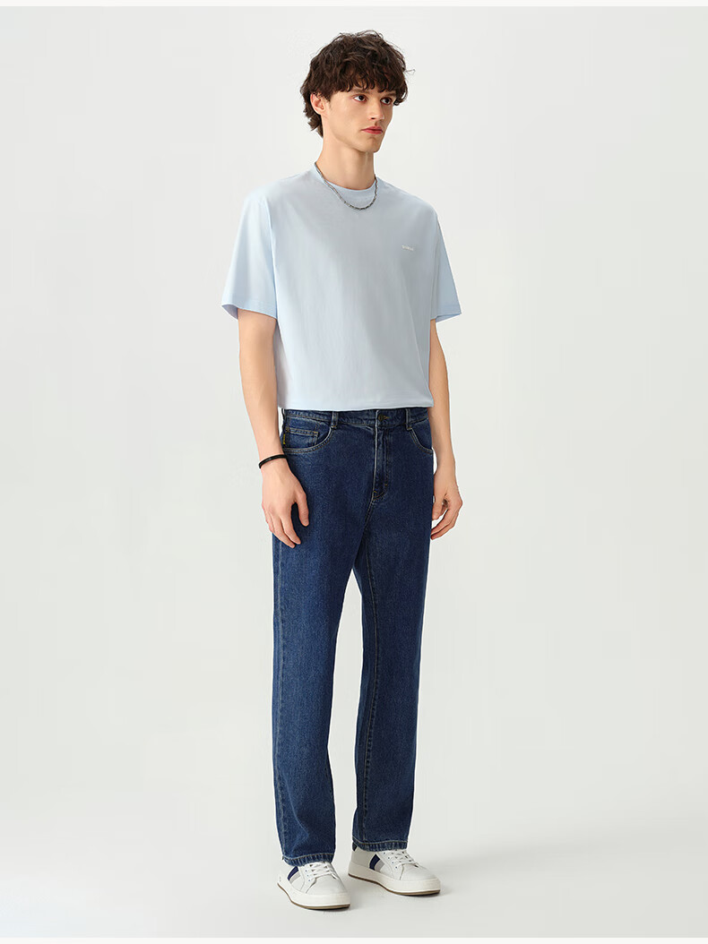 Texwood Apple Standard Straight-Leg Stone-Washed Vintage Casual Jeans, Blue, Size 30 5