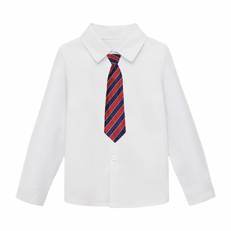 LUOBOBEIBEI Children's White Long Sleeve Shirt Boys Suit Shirt Bow Tie Host Piano Performance Outfit L1Y1 140 7