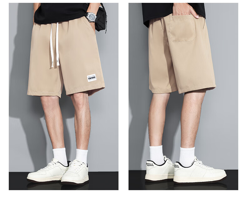 Warrior Men's Summer Shorts Casual Five-Point Loose Sports Quick-Dry Khaki Pants M 11