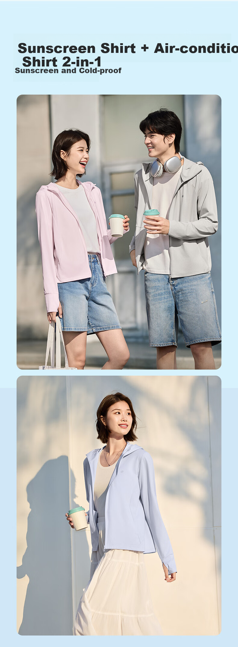 PurCotton Sun Protection Jacket [Knitted Breathable Cool-Feeling] Men's And Women's Sun Protection Clothing Couple Outerwear 21