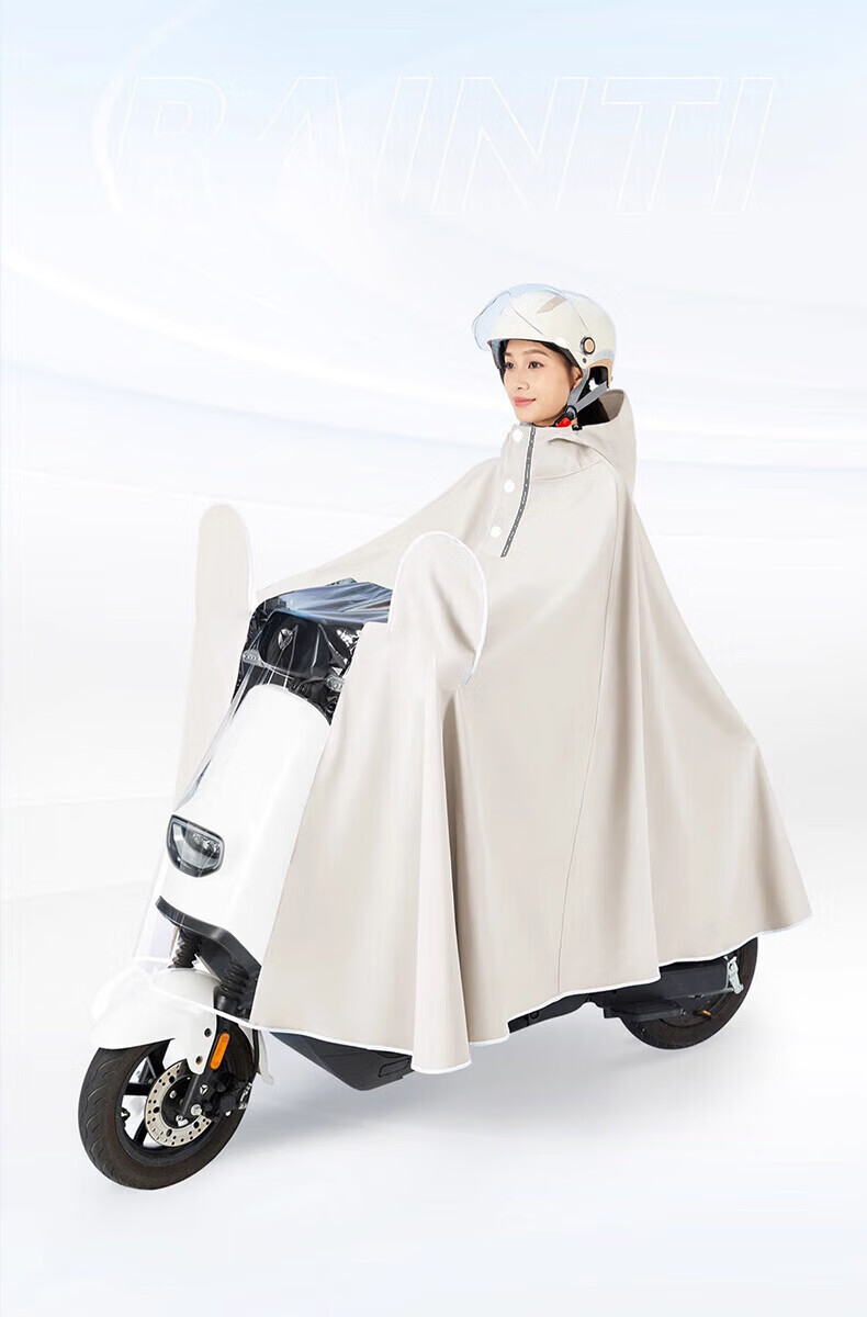 BWNK Women's Electric Bike Raincoat Single Long Full-Body Thickened Extra-Large Electric Scooter Rain Poncho 4XL 8