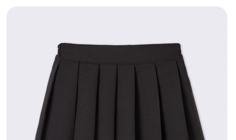 Luomeng Girls' Pleated Skirt, Children's Half Skirt, School Uniform, for Older Children And Elementary Students, Preppy Style Short Skirt, Navy Blue, Size 120 18